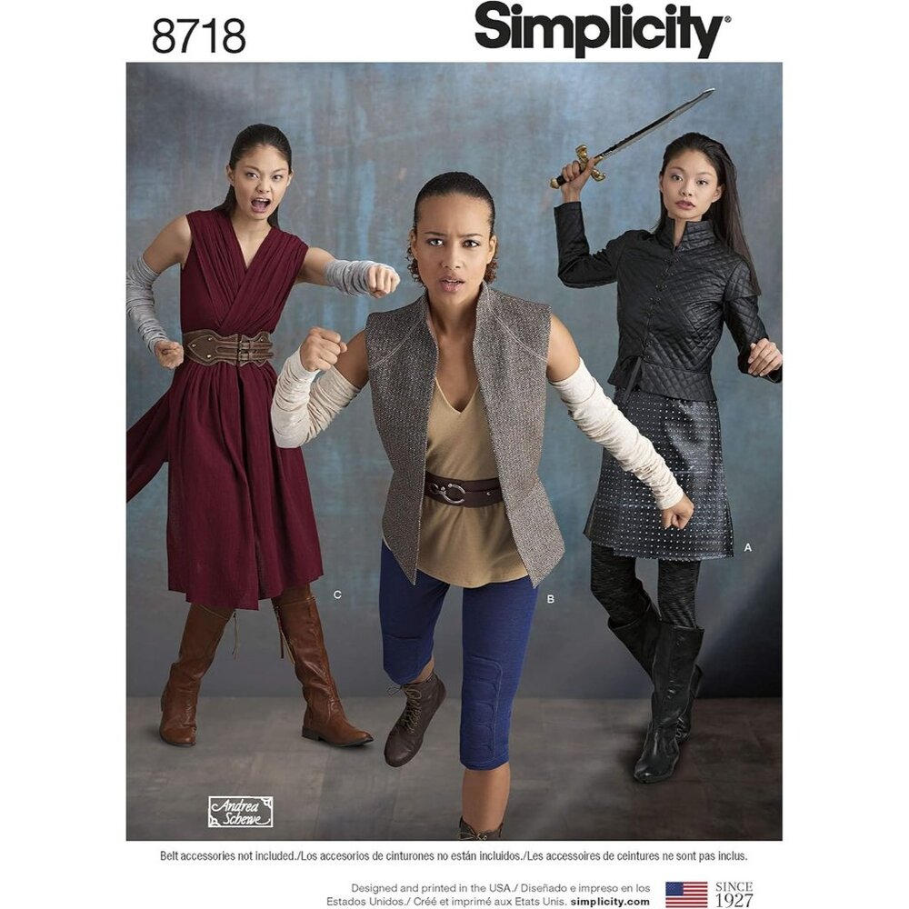Simplicity 8718 Costume Sewing Pattern Medieval-Inspired Tops Skirts Sizes 6-14